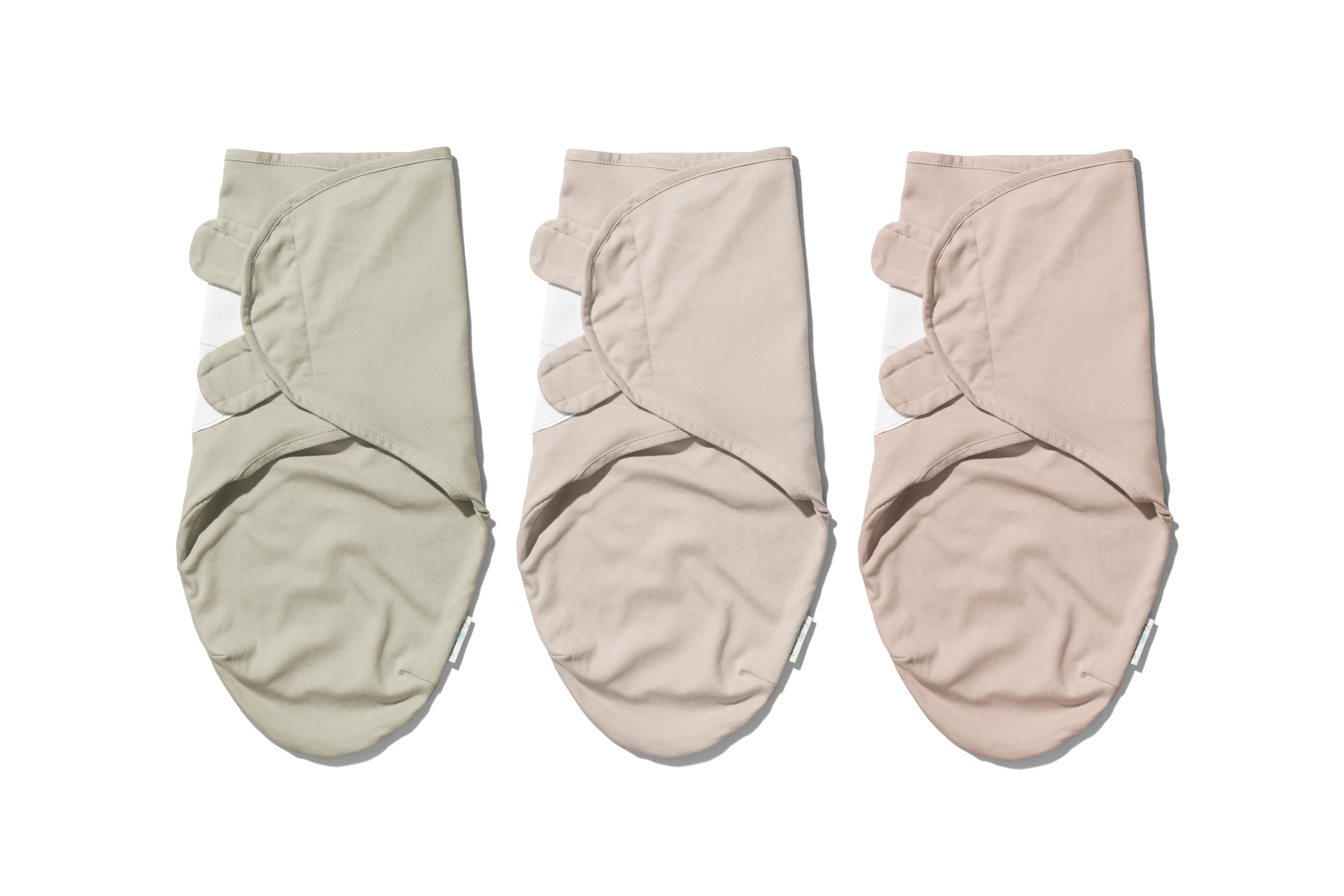 Ouch Baby Nordic Edition pack of 3 swaddles in knit fabric for newborn comfort.