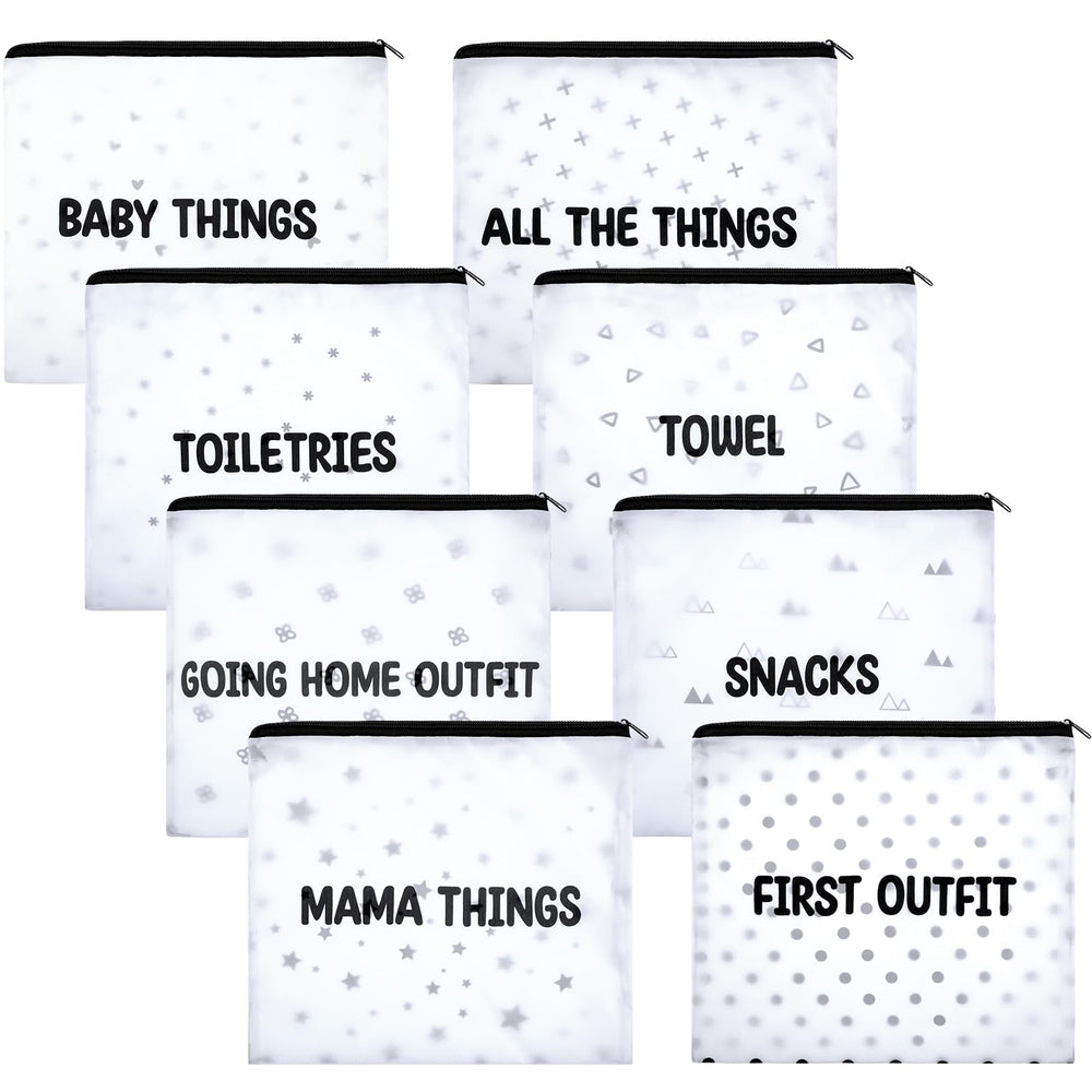 Oudain 8-pack hospital bags with zipper closure for secure organization during hospital stays