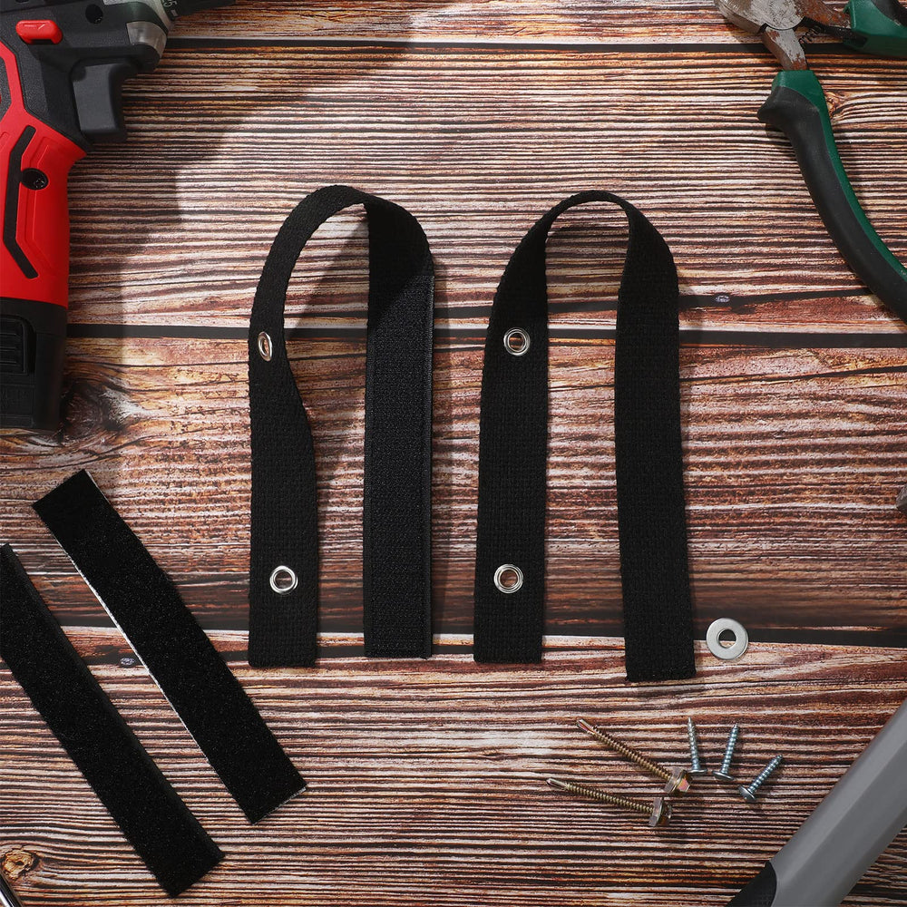 Oudain furniture anchors installation close-up shows sturdy nylon strap for secure furniture.