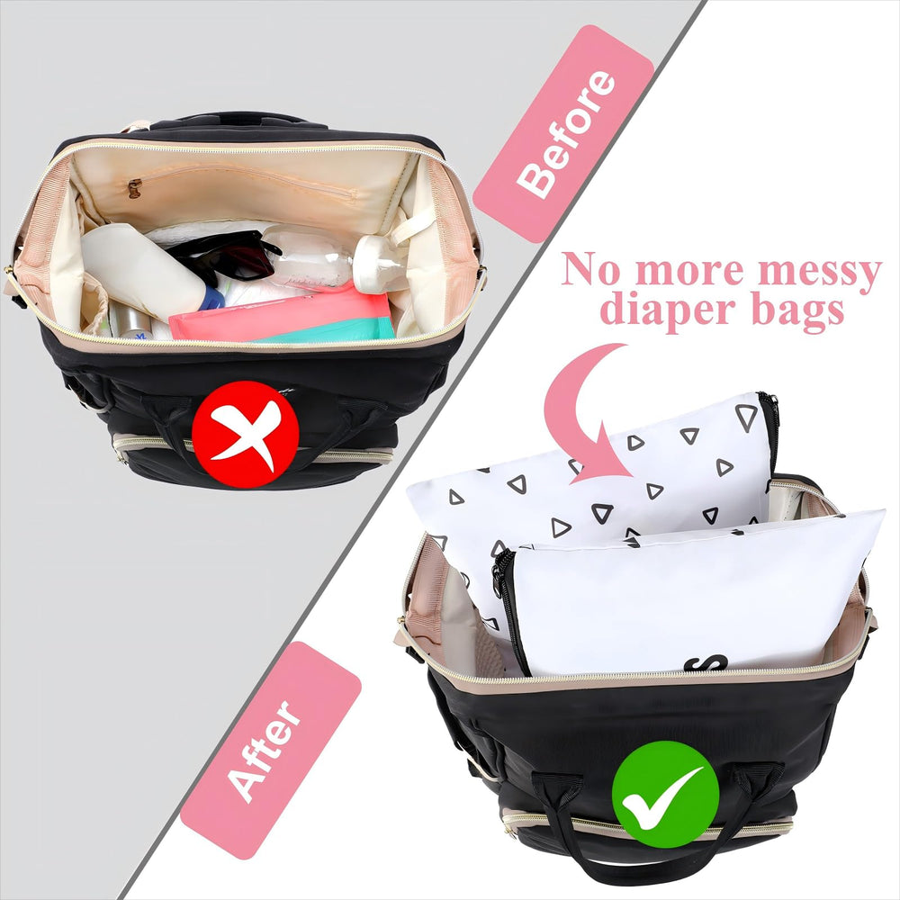 Oudain hospital bag featuring 'first outfit' label helps plan baby arrivals
