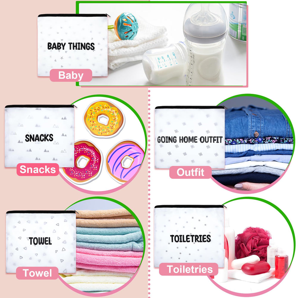Oudain hospital bags keep toiletries and snacks neatly separated for bedside access