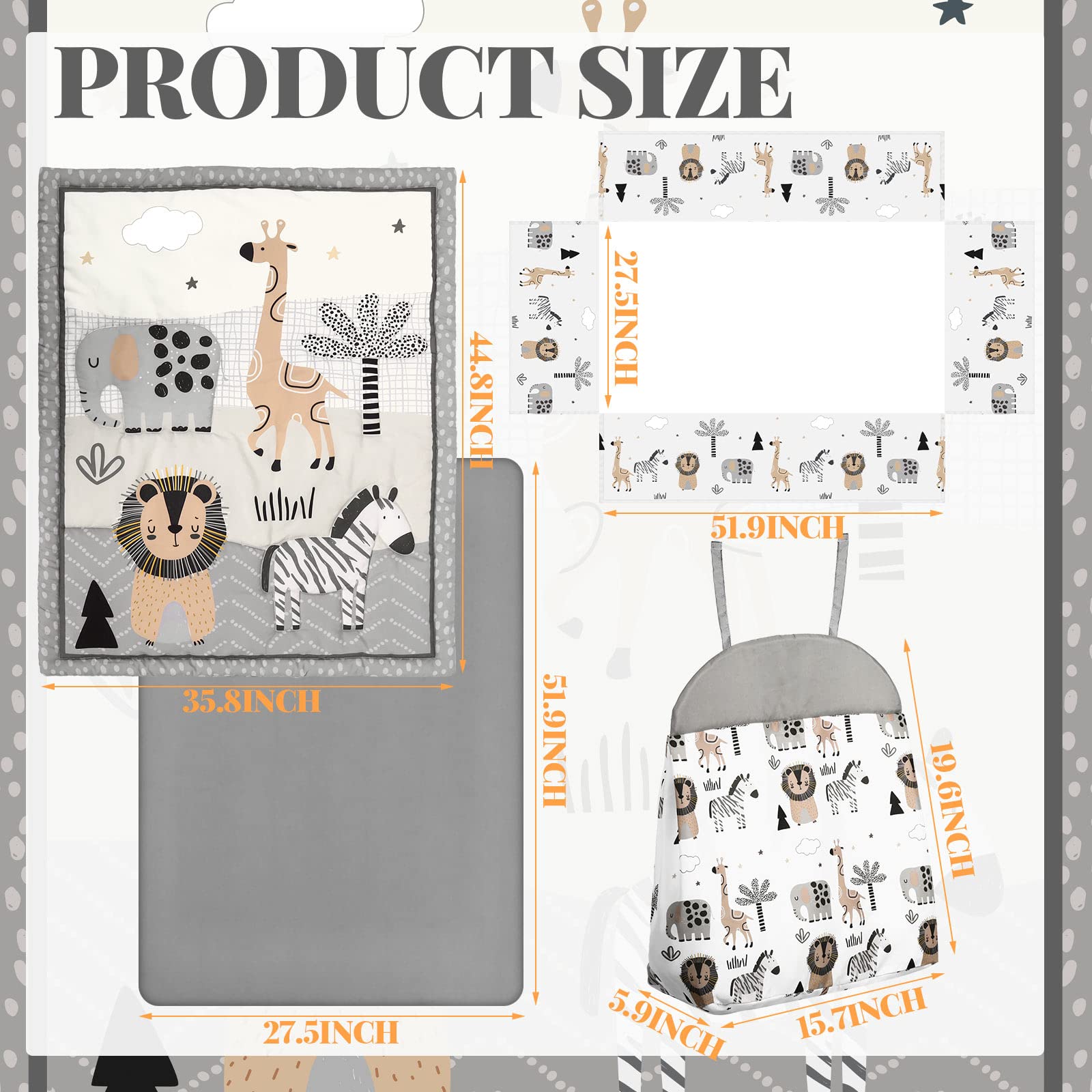 Oudain woodland animals diaper stacker keeps essentials within reach.