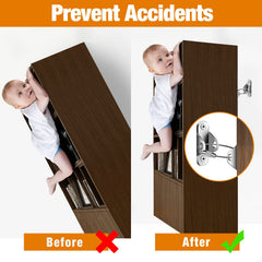 Ougourim anti-tip straps on dresser prevent tipping accidents