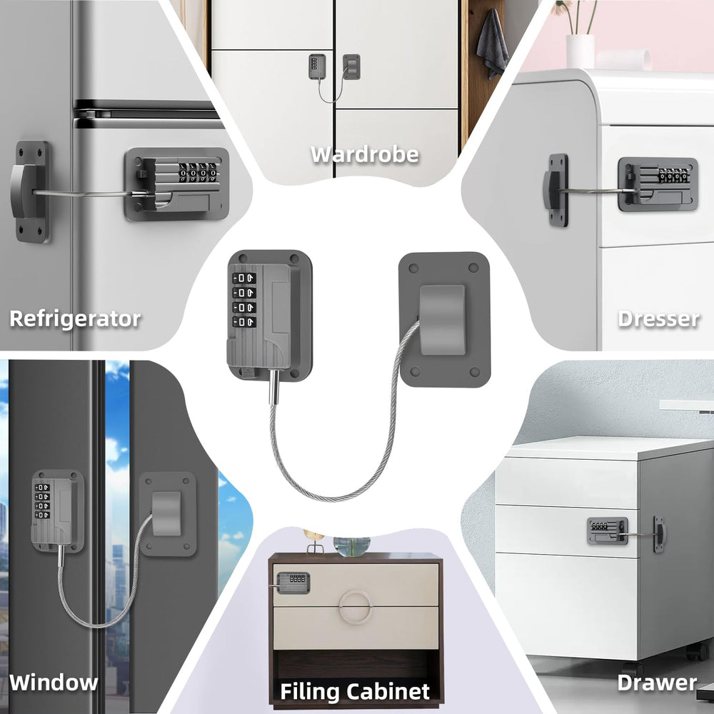 Ougourim Upgraded Fridge Lock child-pet-proofing illustrates safer spaces for families.