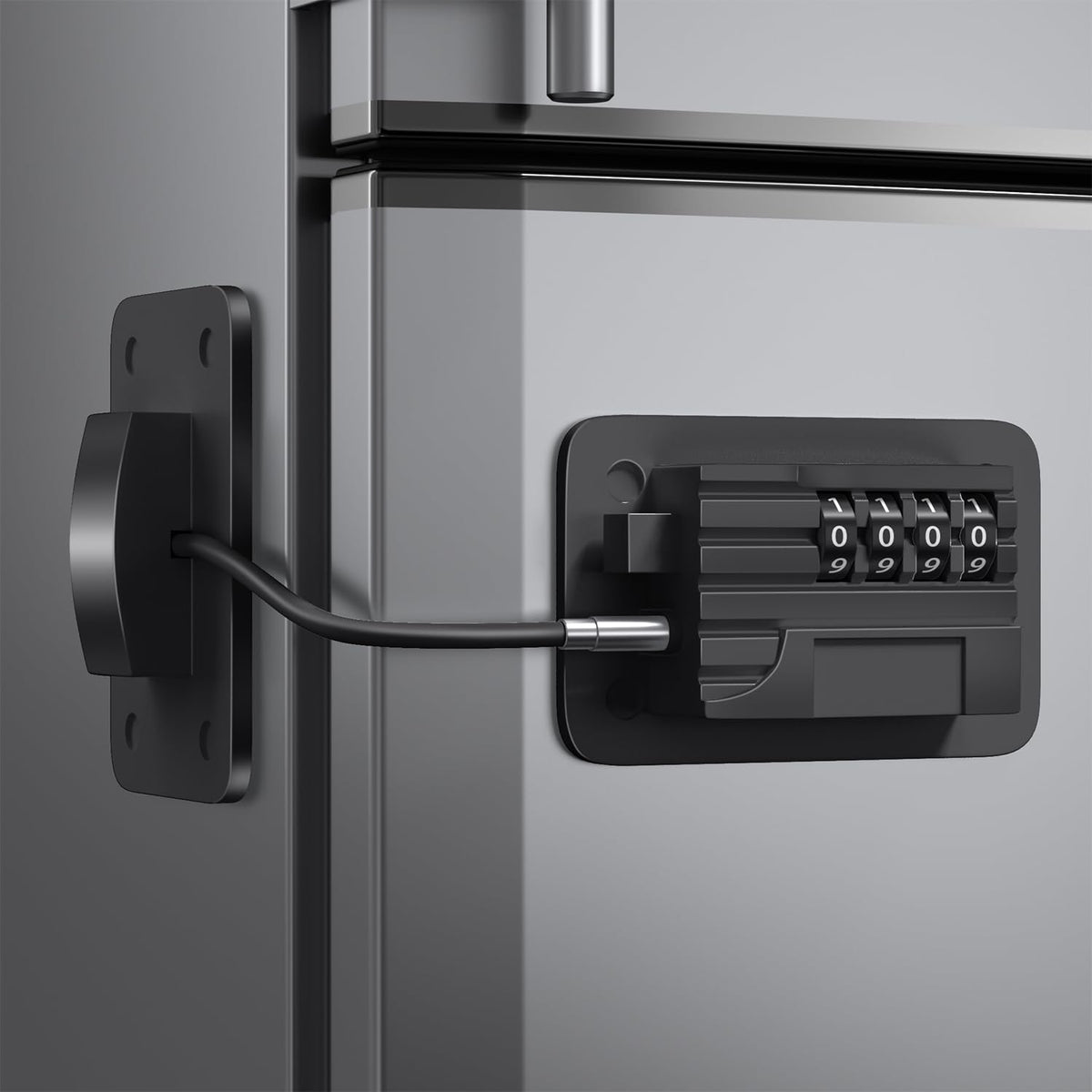 Ougourim Upgraded Fridge Lock closeup shows a secure 4-digit code