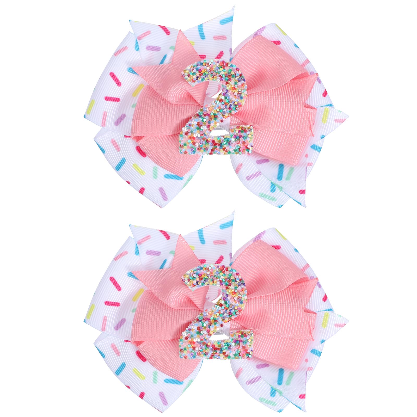 Ouligay birthday bow with number 2 adds festive pink sparkle for celebrating milestones
