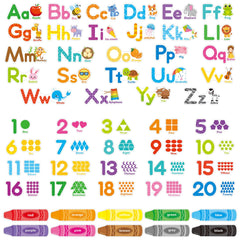 OUNENO animal alphabet numbers wall decals brighten classrooms with colorful letters