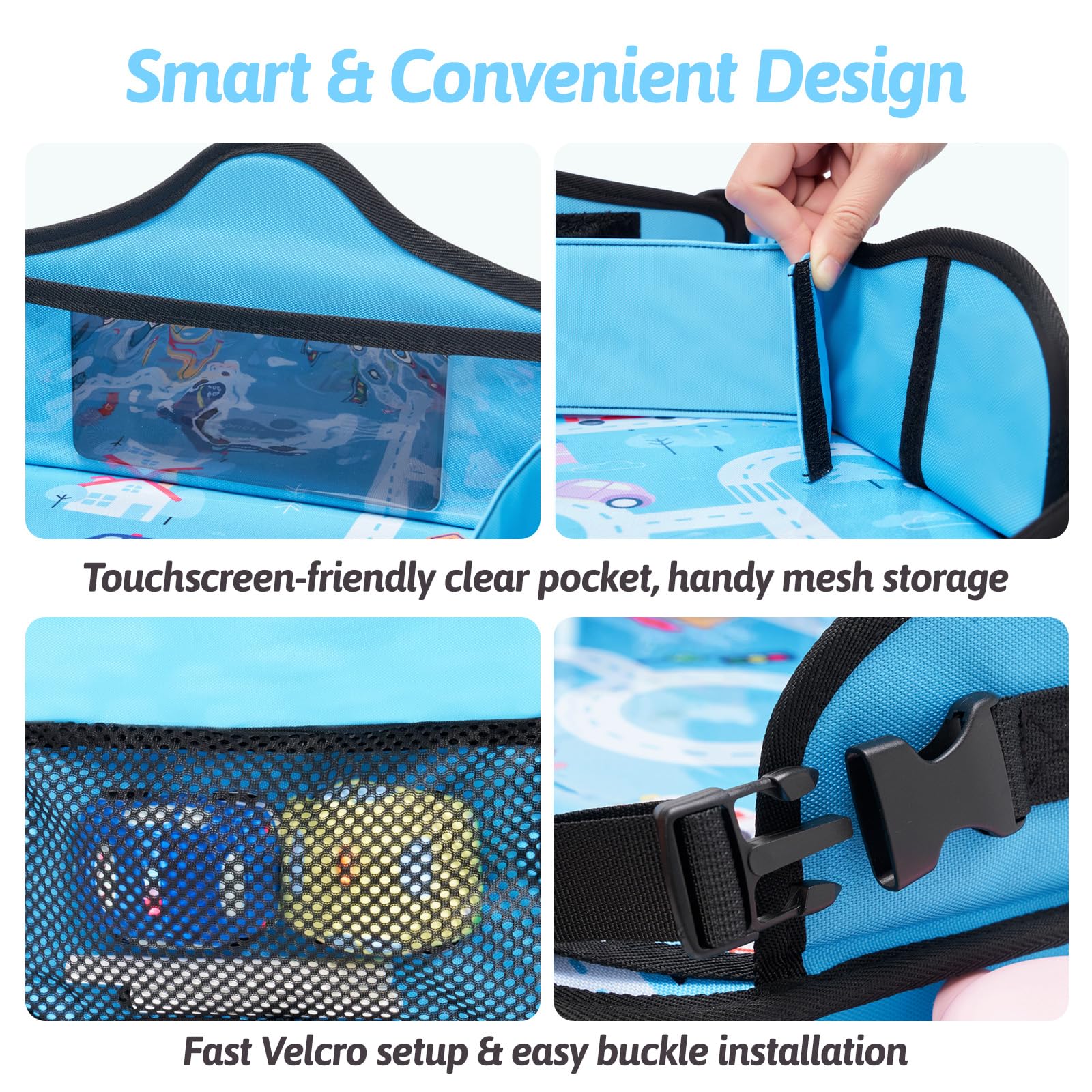OUOZZZ Kids Travel Tray paper slot stores drawing paper neatly