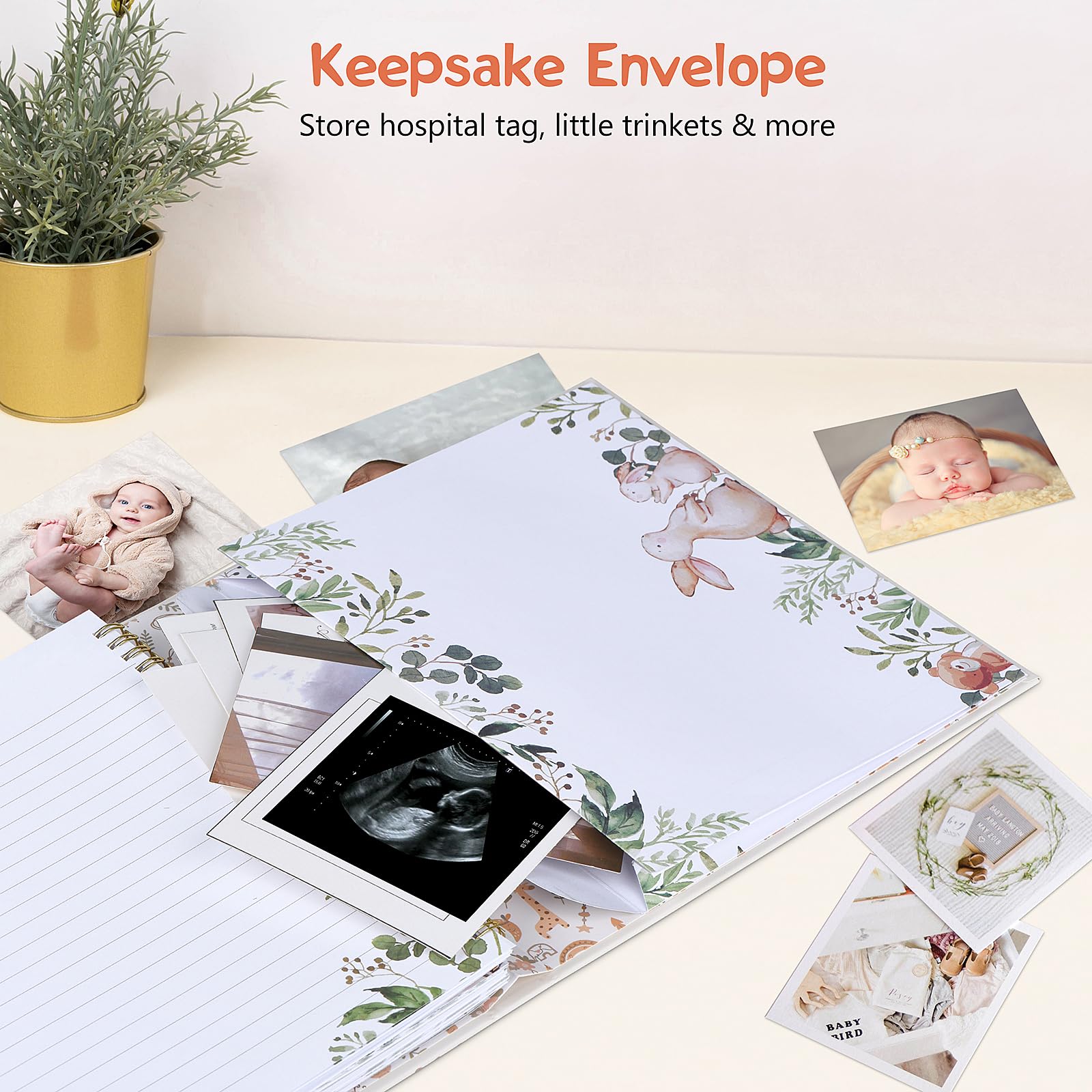 Our Little Miracle memory book pockets-keepsakes for photos and mementos.