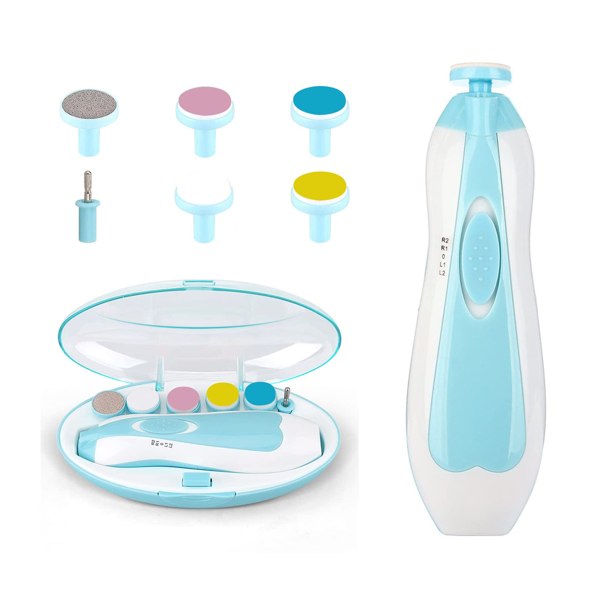 OUREPOCA baby nail file with LED light for safe, precise trimming of tiny nails