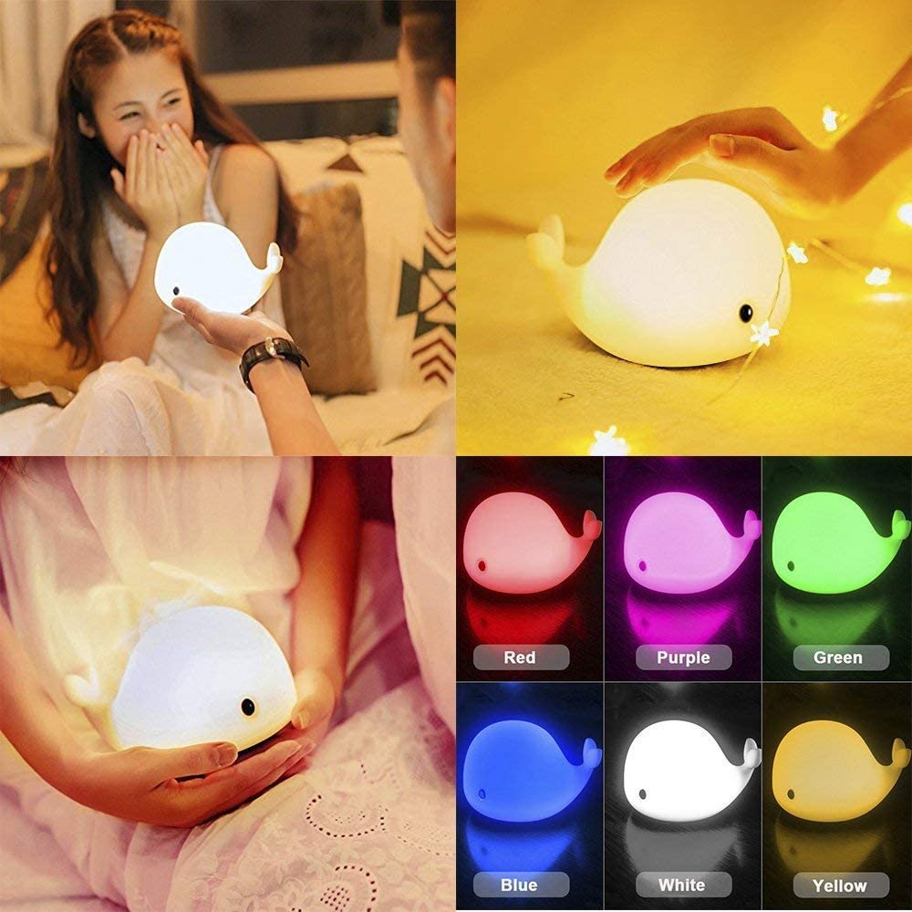 OURRY dolphin-shaped soft lamp provides gentle bedside illumination for kids.