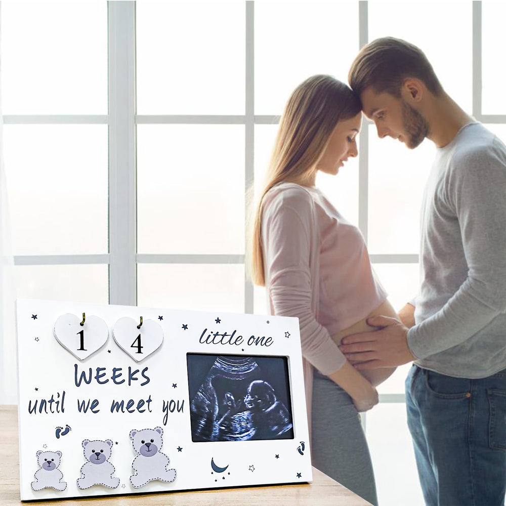 OurWarm ultrasound picture frame nursery decor complements soft tones and gentle curves in any room.