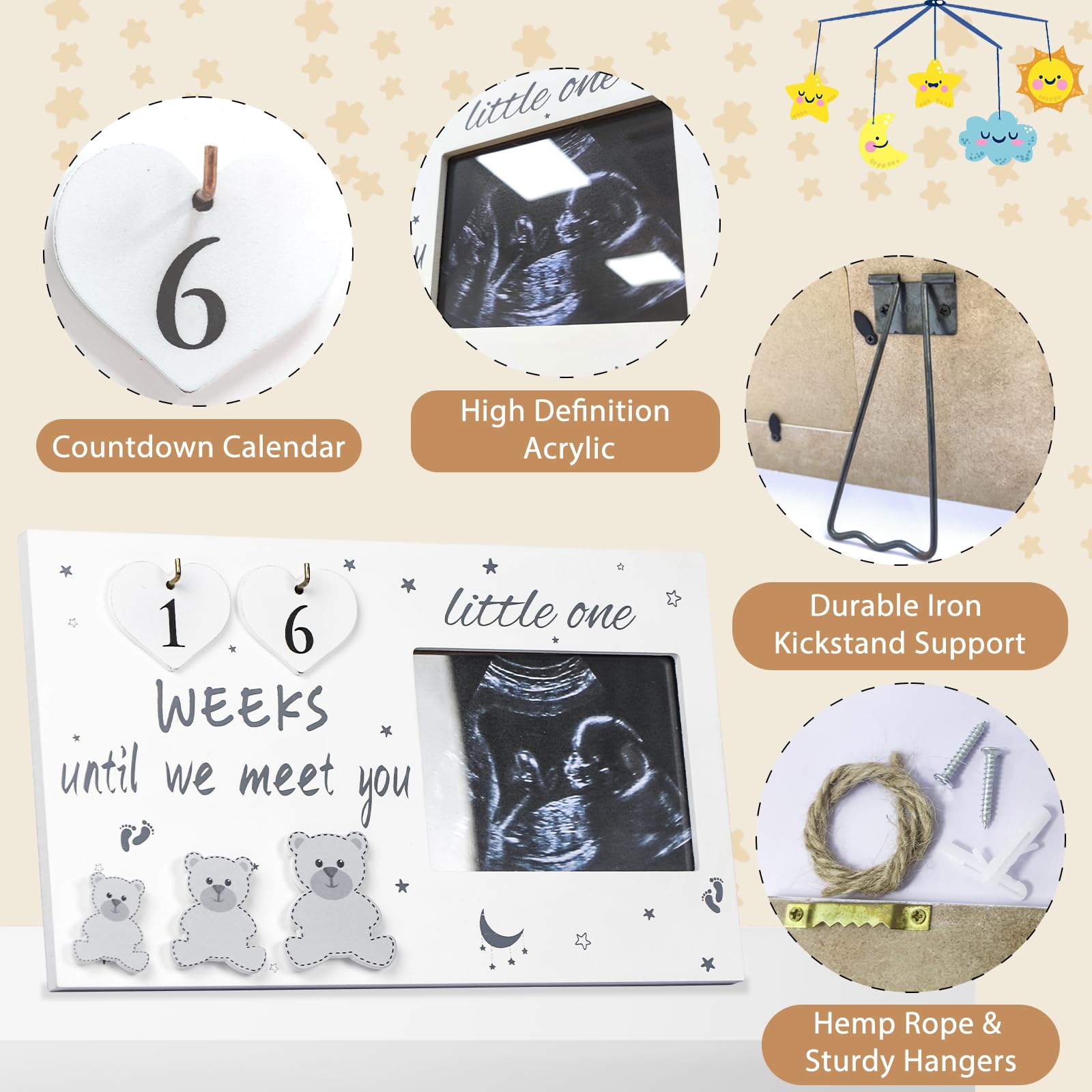 OurWarm ultrasound picture frame pregnancy gift idea for parents-to-be captures cherished moments.
