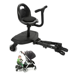 OUSEXI universal stroller board back attachment keeps seated child secure during family outings.