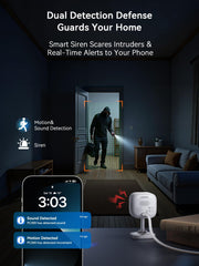 Outinput indoor camera 2-Way Audio for talking to family or pets