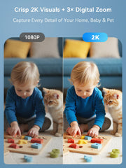 Outinput indoor camera AI-powered alerts for motion, sound, and cry detection