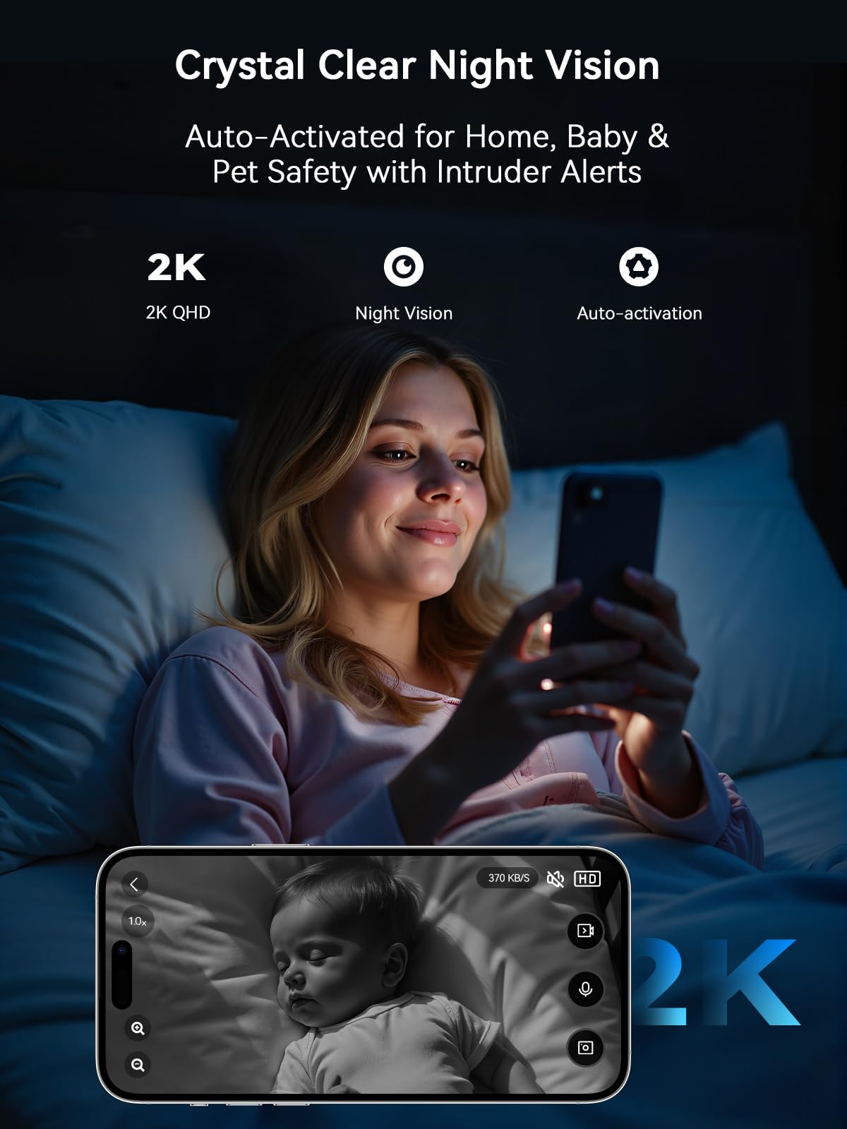 Outinput indoor camera built-in siren to deter intruders