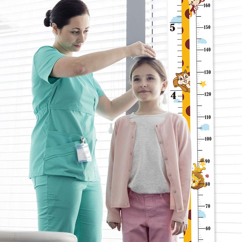 Outivity hanging height chart for nursery; easy to install, child-friendly decor.