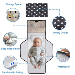 Outtip changing pad spacious-surface: roomy area for comfortable diaper changes.