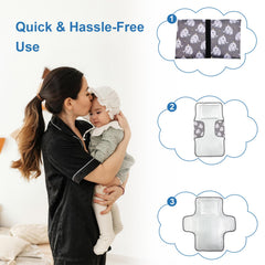Outtip elephant-print changing pad for stylish, everyday diaper changes