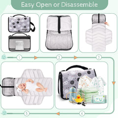 OUTTIP bag has three inner pockets for organized baby items.