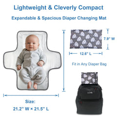 Outtip ultra-lightweight changing pad (3.2 oz) fits any diaper bag