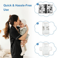 Outtip Lightweight changing mat weighs just a few ounces for easy packing.