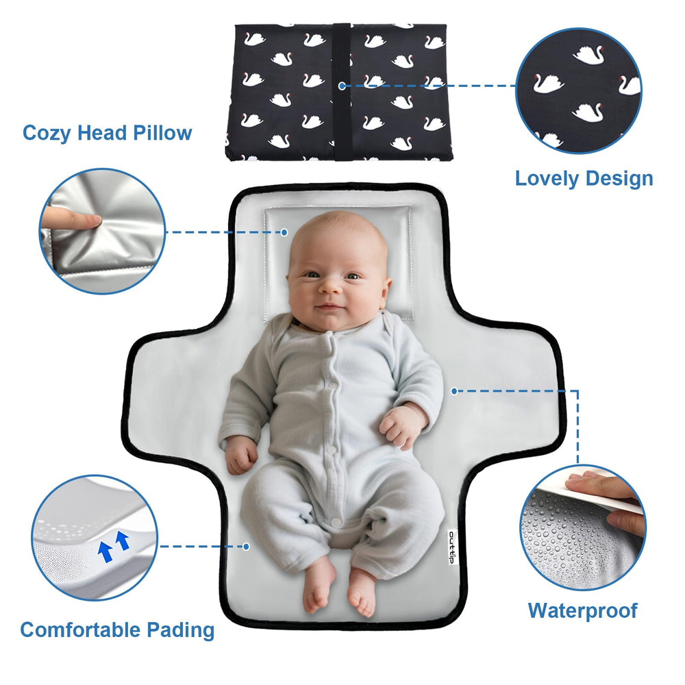 Outtip waterproof wipeable surface changing pad ready for spills and easy cleaning.