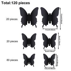 Outus butterfly decals in three sizes offer layered, dynamic depth on walls.