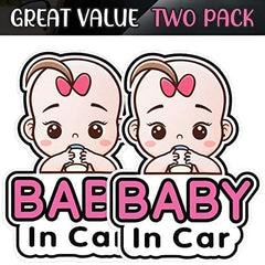 Outus baby in car sticker girl style night reflection enhances nighttime notice.