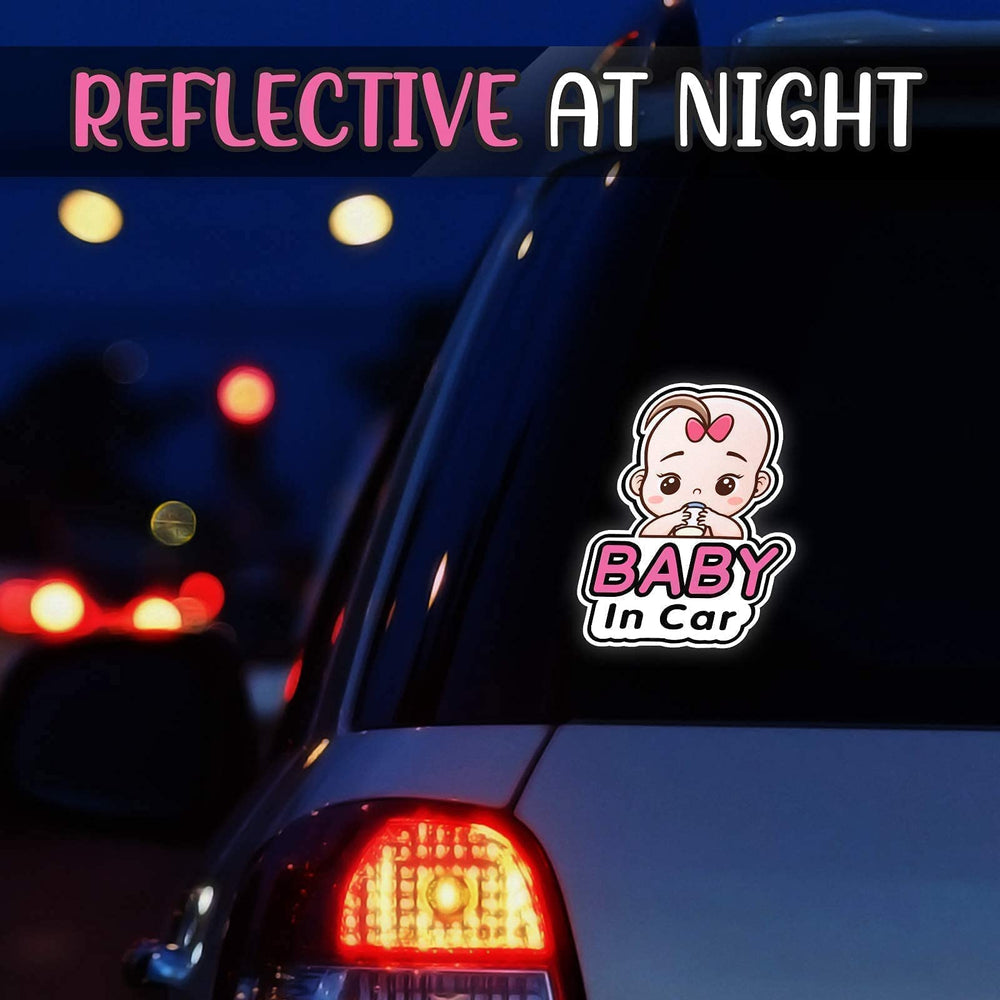 Outus baby in car sticker girl style two patterns packaged together for parents.