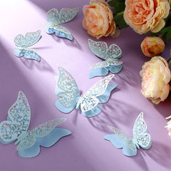 Outus blue 3D butterfly wall decor large reveals subtle room depth