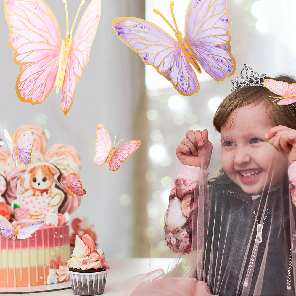 Outus paper butterfly stickers offer durable coverage on smooth walls for long-lasting display.