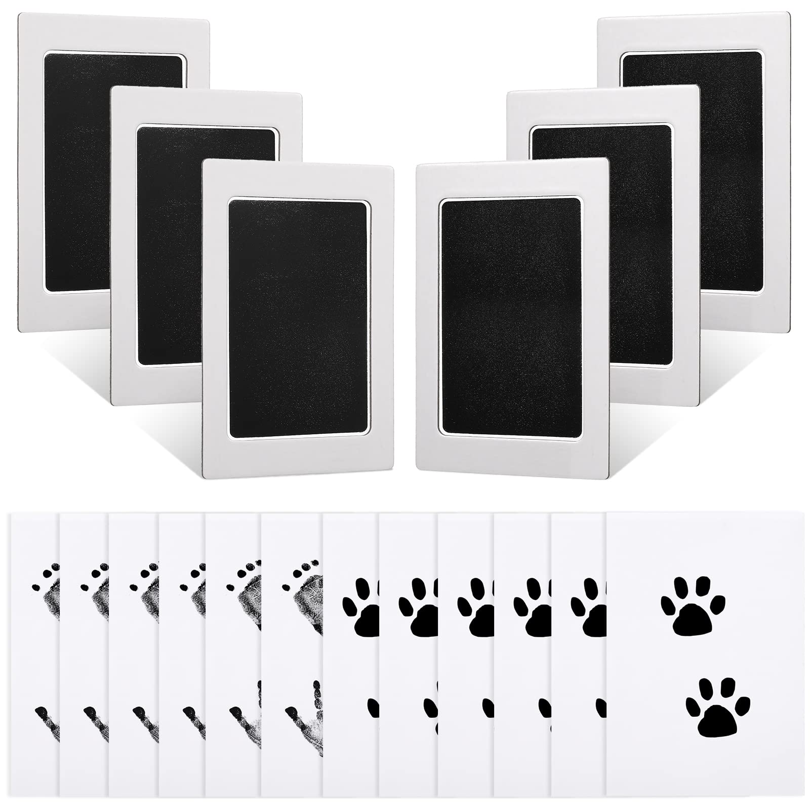 Outus Clean Touch Ink Pad collection with six colors for vibrant baby handprints keepsake