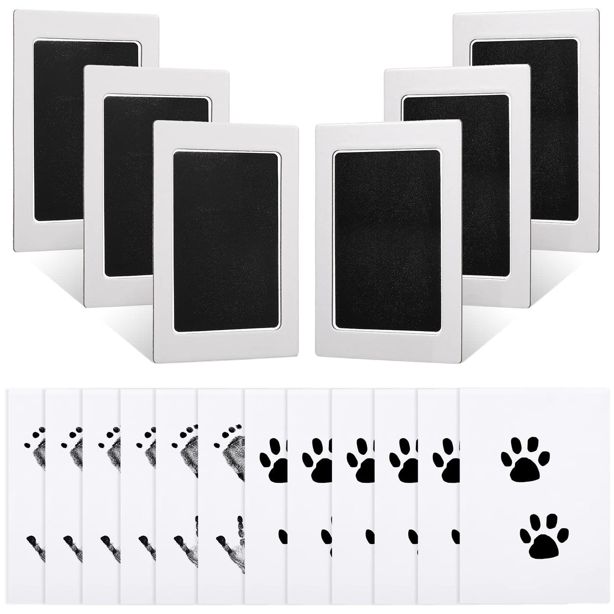Outus Clean Touch Ink Pad collection with six colors for vibrant baby handprints keepsake