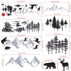 Outus deer-forest-wall-mural brightens living spaces with whimsical woodland charm.