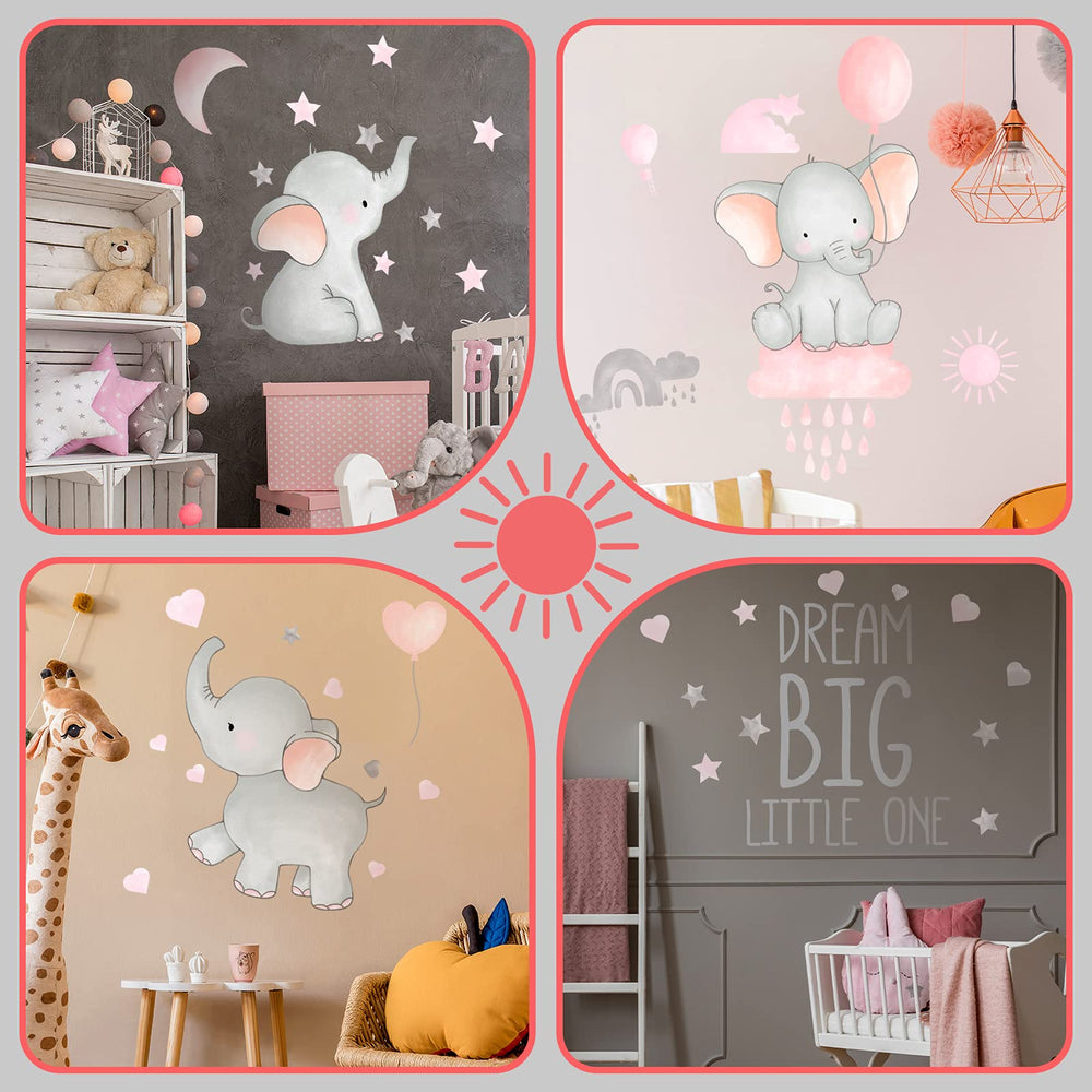 Outus Dream Big Little One easy-to-apply decals peel and stick on smooth surfaces.