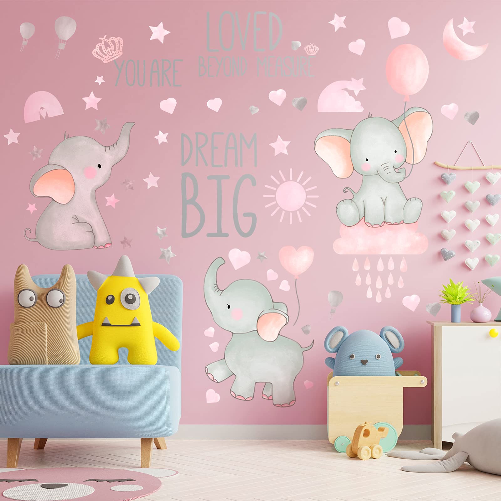 Outus Dream Big Little One room decor ideas for living room, nursery, and bedroom.