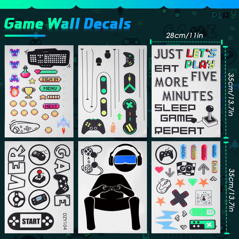 Outus game-controller sticker pack sheets highlight iconic icons for engaging, easy DIY decor.