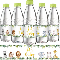 Outus jungle animals labels with zebra design for easy party bottle labeling