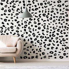 Outus leopard print wall decal sheet shows bold black cheetah pattern for quick room refresh.