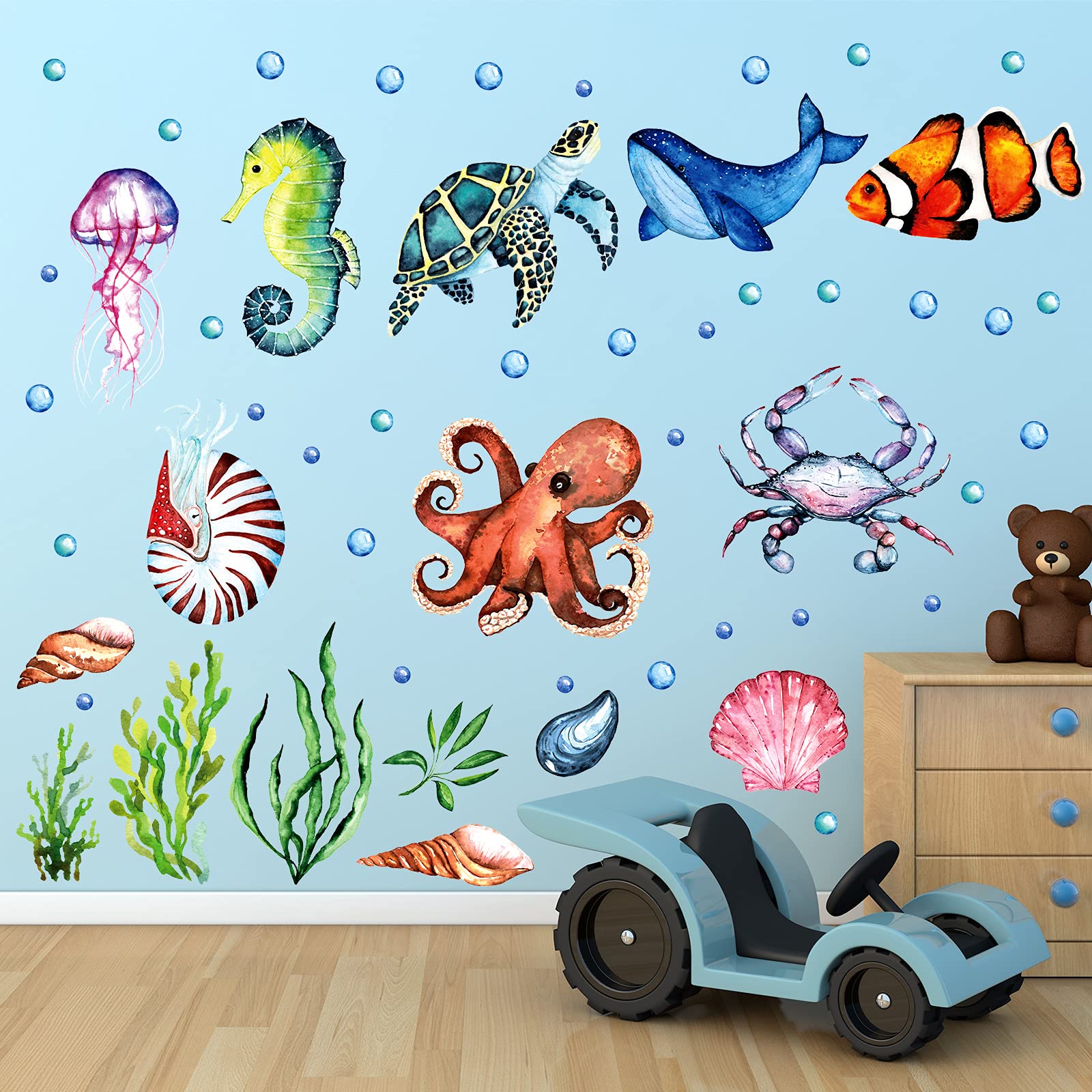 Outus luminous undersea wall art for decorative ambiance