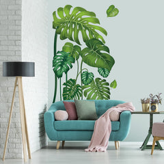 Outus monstera leaf wall sticker shows bold detail for tropical vibes.