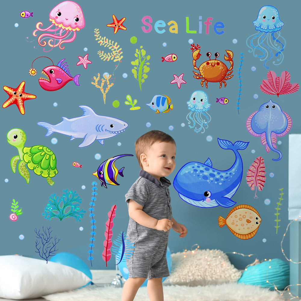 Outus Ocean Life wall decals suit kids' rooms and classrooms for playful learning