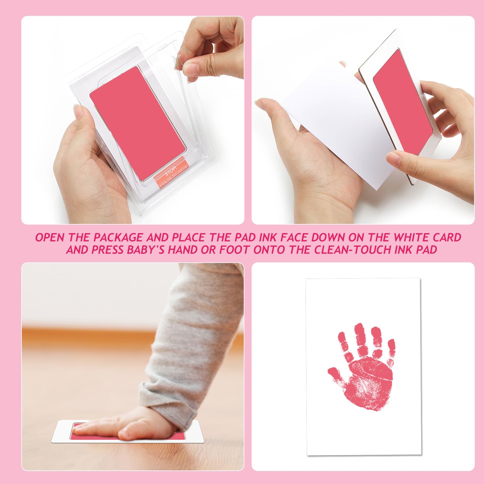 Outus paw print kit white imprint cards ready for keepsake