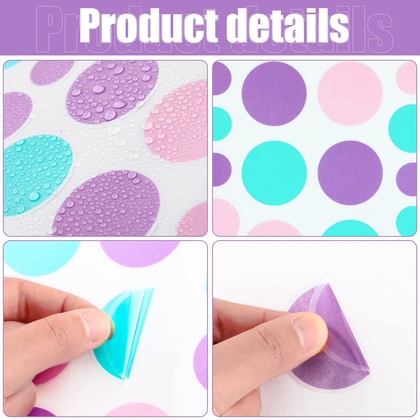 Outus purple polka dots wall stickers create charming accents for nurseries.