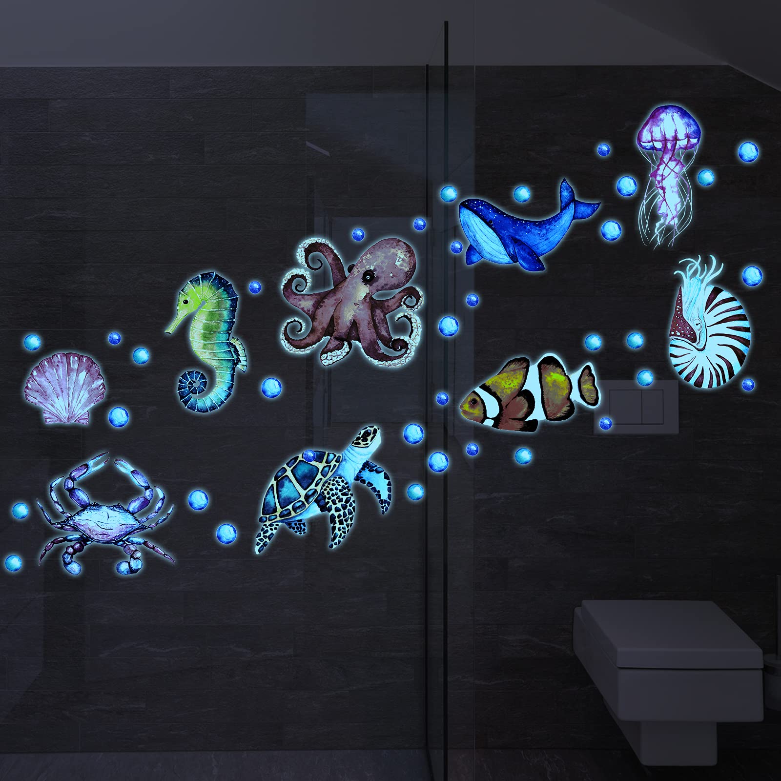Outus self-adhesive sea animals wall decals for easy classroom decor