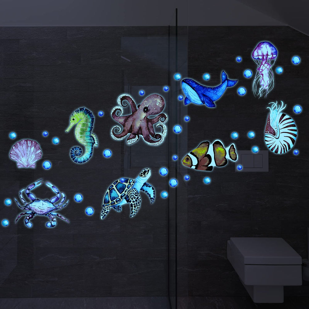 Outus self-adhesive sea animals wall decals for easy classroom decor