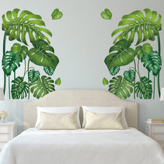 Outus tropical leaf wall decal four sheets provide a vibrant room refresh.