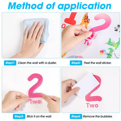 Outus bright numbers wall stickers enhance visibility and playful learning in any room.